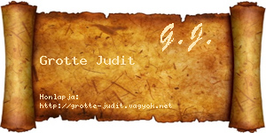 Grotte Judit névjegykártya